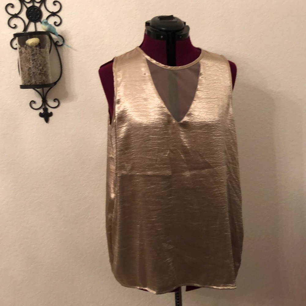 Faux silk shirt